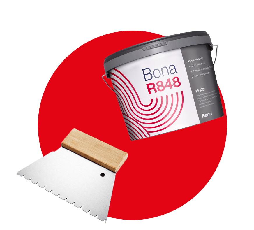 Bona R848 Wood Floor Adhesive and Bona Applicator Trowel