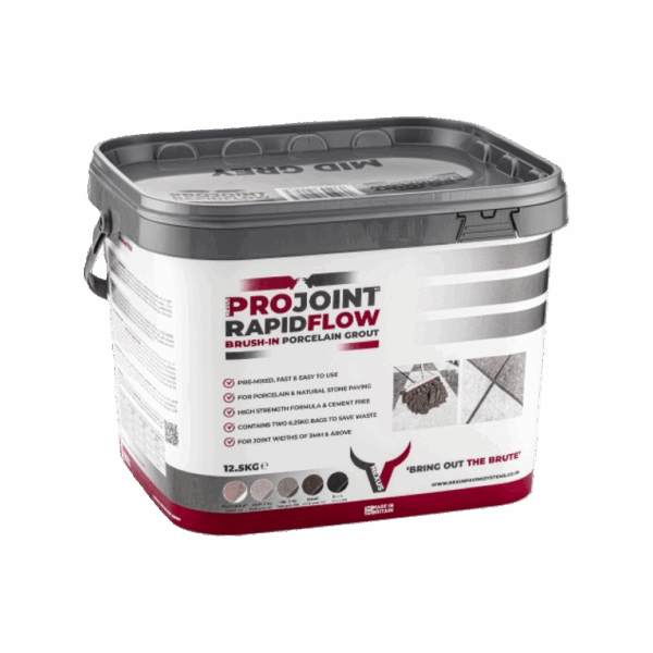 ProJoint RapidFlow Brush In Porcelain Paving Grout 12.5kg