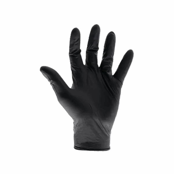 Scan Black Heavy-Duty Nitrile Disposable Gloves