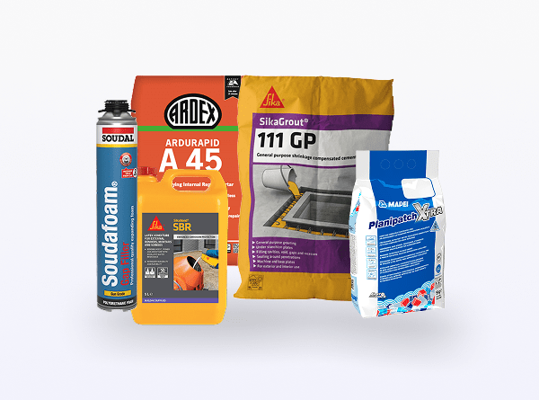 Building Products - Solseal The UK's leading distributor of building products, concrete repair, expanding foams, admixtures, SBR, general purpose grouts